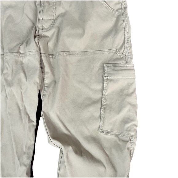 Prana Zion Pant Mens Smlx32L Stretch Straight Roll Up Belted Hiking Tan - Picture 2 of 9